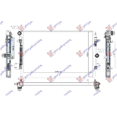 HLADNJAK MOTORA 2.0 GTI BENZIN (650X425X26) (NRF)