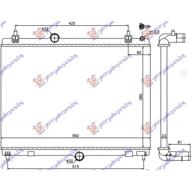 HLADNJAK MOTORA 2.0 HDi (38x56.7x28) 08-