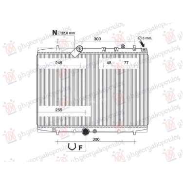 HLADNJAK MOTORA 2.0 HPI BENZIN - 2.2 HDI DIZEL (MAN) (+/-AC) (380x544) (NRF)