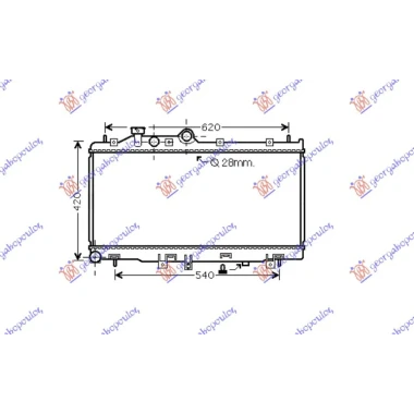 HLADNJAK MOTORA 2.0 T.D (34x68.5x25)