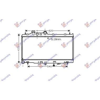 HLADNJAK MOTORA 2.0 T.D (34x68.5x25) (NRF)