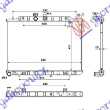 HLADNJAK MOTORA 2.0 T.D (450x690) 07- (VALEO)