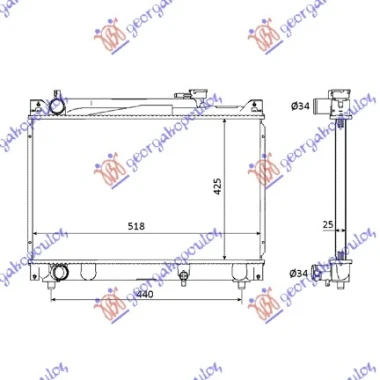 HLADNJAK MOTORA 2.0 V6 - 2.0 16V (42x52x27) (KOYO)