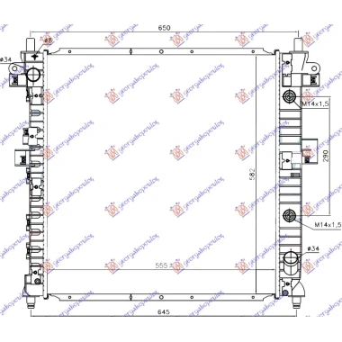 HLADNJAK MOTORA 2.0 Xdi DIZEL (AUTO) (555x580x26) (NRF)