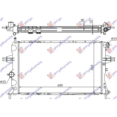 HLADNJAK MOTORA 2.0/2.2 BENZIN / 2.0/2.2 TD DIZEL (600x370) (NRF)