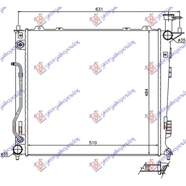 HLADNJAK MOTORA 2.0/2.2 CRDi MAUELNI/AUTO (51x48.3x26) (NISSENS)