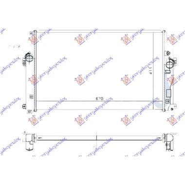 HLADNJAK MOTORA 2.0/2.2 D4D DIZEL (MAN) (670x410x26) (KOYO)