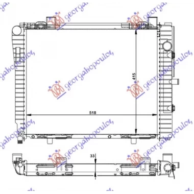 HLADNJAK MOTORA 2.0/2.3 KOMPRESSOR (MAN/AUTO) (+/-AC) (52x42) -00