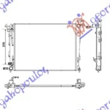 HLADNJAK MOTORA 2.0/2.4 BENZIN (AUTO) (630x470x16) (CESKA) (VALEO)