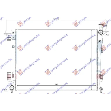 HLADNJAK MOTORA 2.0/2.4 BENZIN (MAN) (640x480x16) (KOREJA) (NISSENS)
