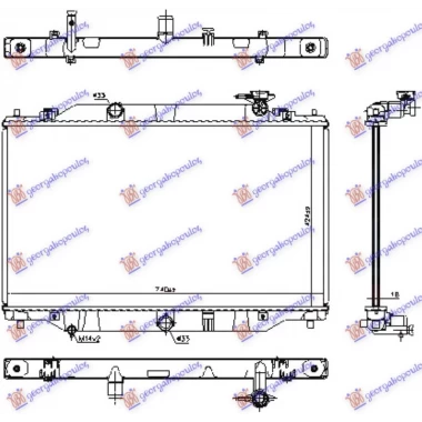 HLADNJAK MOTORA 2.0/2.5 BENZIN (42.5x74x16)