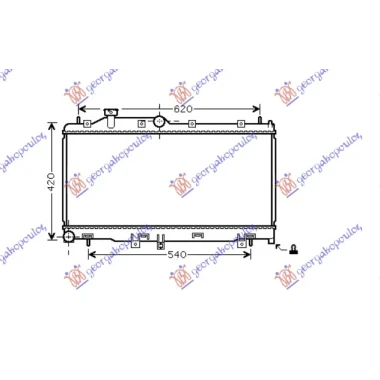 HLADNJAK MOTORA 2.0/2.5i 16V (MAN) (340x685x16) (KOYO)
