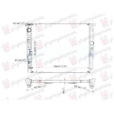 HLADNJAK MOTORA 2.0/3.0 BENZIN (MAN/AUTO) (630x536) (NRF)