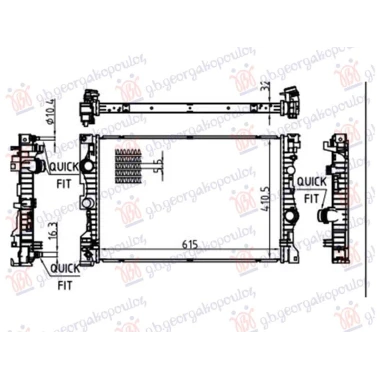 HLADNJAK MOTORA 2.0/3.0 DIZEL (615x410)