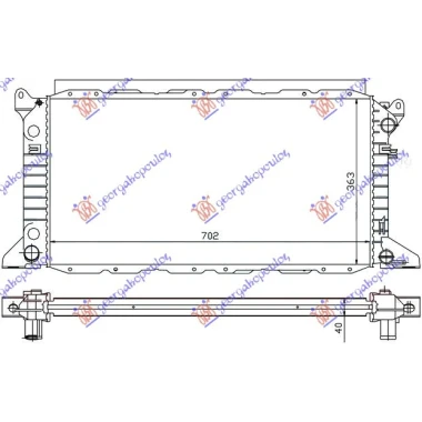 HLADNJAK MOTORA 2.0BENZIN(+AC) (70x36x42