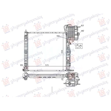 HLADNJAK MOTORA 2.2 CDI DIZEL (MAN) (-AC) (570x560) 99-03