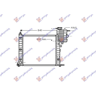 HLADNJAK MOTORA 2.2 CDI (MAN) (+AC) (570x560) 99-03 (MAHLE PREMIUM LINE)