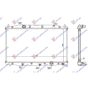 HLADNJAK MOTORA 2.2 CDTi DIZEL (MAN) (398x726x26) (NRF)