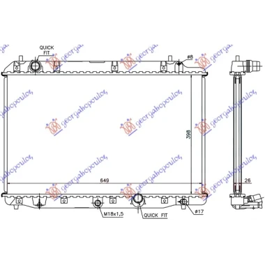 HLADNJAK MOTORA 2.2 CTDi (MAN) (39.5x65x26) (KOYO)