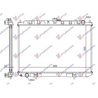 HLADNJAK MOTORA 2.2 DCI -07  (45x69)