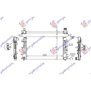 HLADNJAK MOTORA 2.2 DIZEL Cdi (MAN) (-AC) (677x415x23) (NRF)