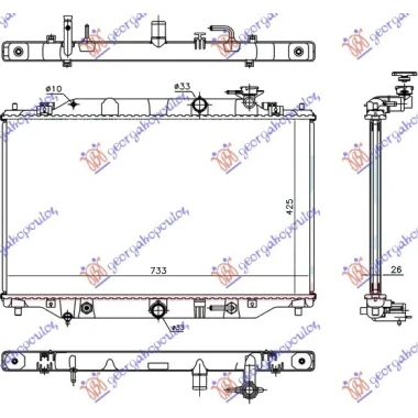 HLADNJAK MOTORA 2.2 DIZEL (MAN/AUTO) (728x425x27) (VALEO)