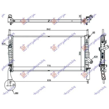 HLADNJAK MOTORA 2.2/2.4 TDCI 2.3i (+AC) (76.8x38) (NRF)