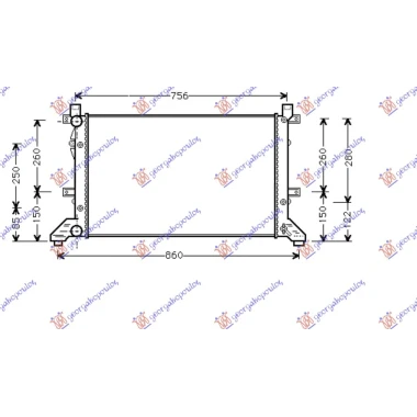HLADNJAK MOTORA 2.3 BENZIN/2.5/2.8 TDI (MAN) (67.9x39.9x2.6) (NRF)