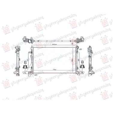 HLADNJAK MOTORA 2.3 DIZEL (MAN) (773x478) (CEVI DIJAGONALNO) (VALEO)