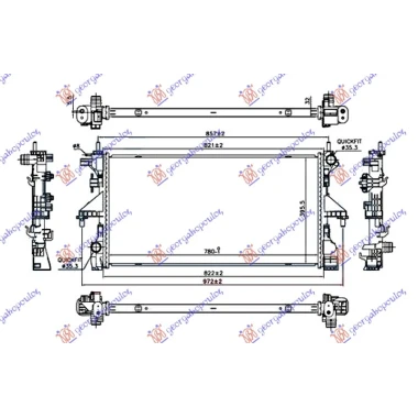 HLADNJAK MOTORA 2.3 JTD DIZEL (AUTO) (+AC) - 3.0 JTD (MAN/AUTO) (+AC) (780x390) (NRF)