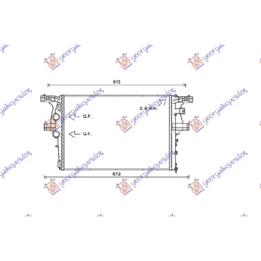 HLADNJAK MOTORA 2.3 TD (MAN/AUTO) (63.8x43.9x38) (VALEO)