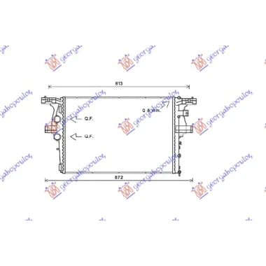 HLADNJAK MOTORA 2.3 T.D(63.8x43.9x38)M/A