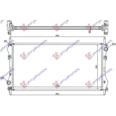 HLADNJAK MOTORA 2.3i 16V 2.4 TD (+/-AC) (77x40) (VALEO)