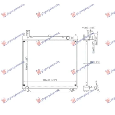 HLADNJAK MOTORA 2.4 TD (52.5x62.5x48) (NISSENS)