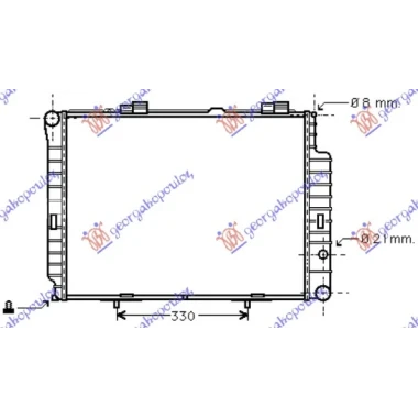 HLADNJAK MOTORA 2.4/3.2 BENZIN - 2.0/2.5D (+/-AC) (640x490)) (MAHLE BEHR)