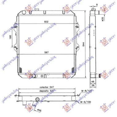 HLADNJAK MOTORA 2.4ccT DIZEL (55x52.5x3.7) 4WD (KOYO)