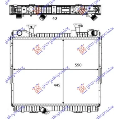HLADNJAK MOTORA 2.5 D DIZEL (445x570x40) (NRF)