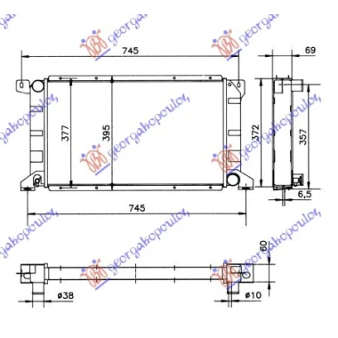 HLADNJAK MOTORA 2.5 TD (60x33.5)