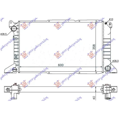 HLADNJAK MOTORA 2.5 TD -A/C (60x36)