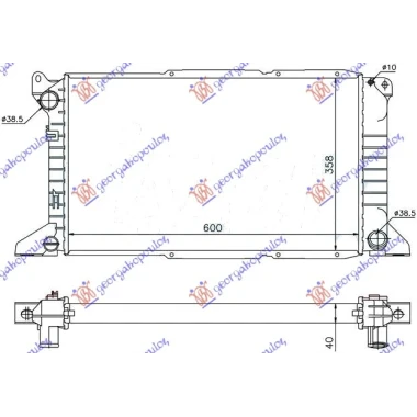 HLADNJAK MOTORA 2.5 TD (-AC) (60x36) (NRF)