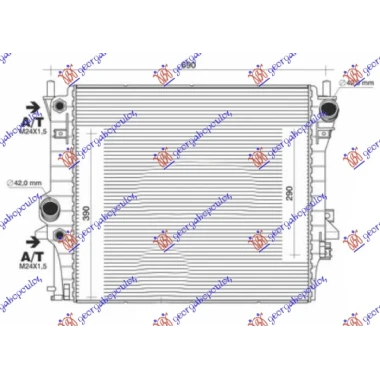 HLADNJAK MOTORA 2.5/3.0/4.0/4.2 (AUTOMATSKI) (+/-AC) (572x508) (NISSENS)