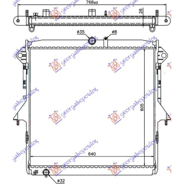 HLADNJAK MOTORA 2.5i16V (60.9x66.4) M/A