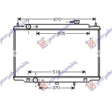 HLADNJAK MOTORA 2.5TDi (+/-AC) (695x450) (NRF)