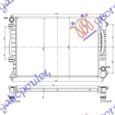 HLADNJAK MOTORA 2.7I 24v - 2.5TDi (MAN) (63x45x30) (NRF)