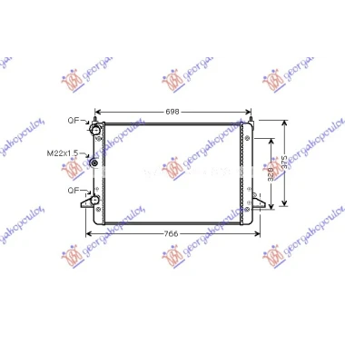 HLADNJAK MOTORA 2.8 i-24V (63.5x47) 00-