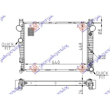 HLADNJAK MOTORA 2.8/3.2i 18V 3.2 Cdi (AUTO) (64x46) (NRF)