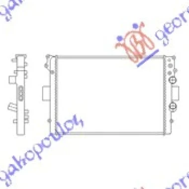HLADNJAK MOTORA 1.6 BENZIN (+AC) (65x44x27)
