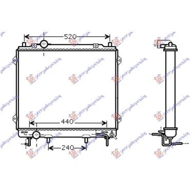 HLADNJAK MOTORA 2.9 CRDi (AUTO) (51x57x26) (NRF)