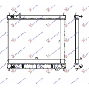 HLADNJAK MOTORA 2.9 TD DIZEL (MAN) (510x660x26) (NISSENS)