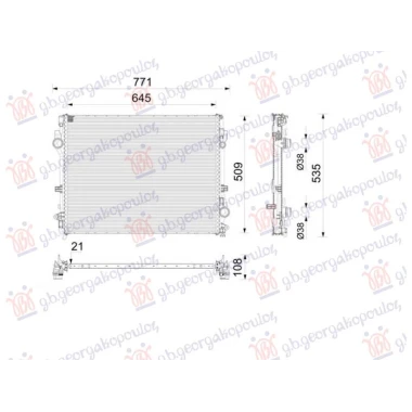 HLADNJAK MOTORA 3.0 BENZIN (645x500) (NRF)
